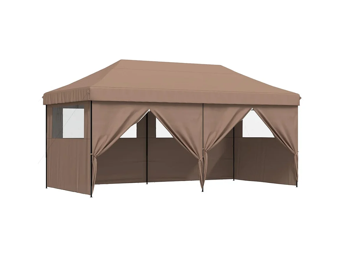 Tente de réception pliable escamotable avec 4 parois latérales