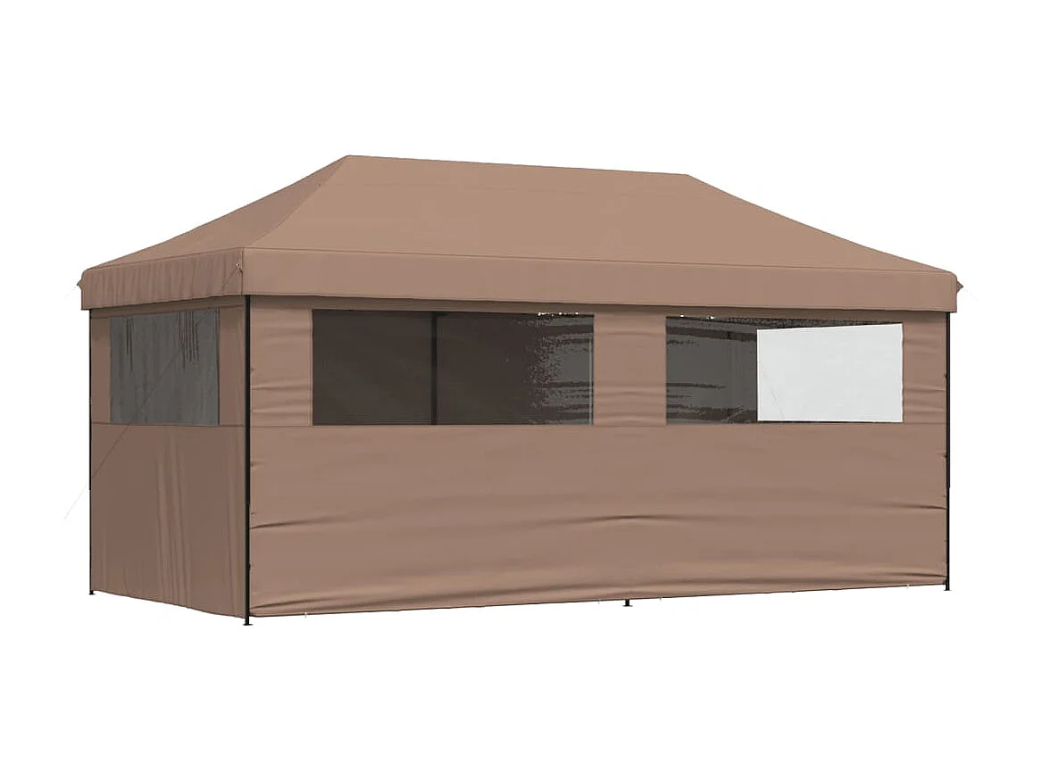 Tente de réception pliable escamotable avec 4 parois latérales