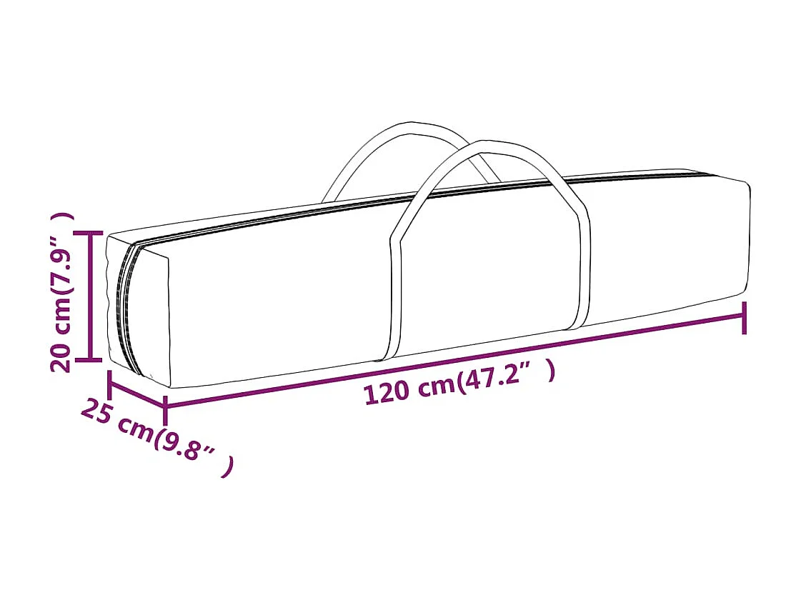 Partytent inklapbaar met zijwanden 3x6 m crèmekleurig