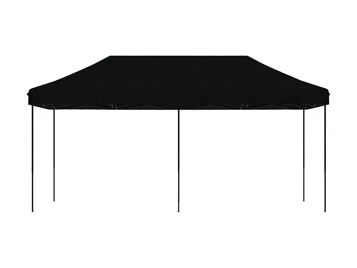 Tente de réception pliable escamotable noir 580x292x315 cm