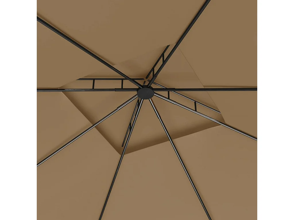 Belvédère 3x3x2,7 m Taupe 160 g/m²