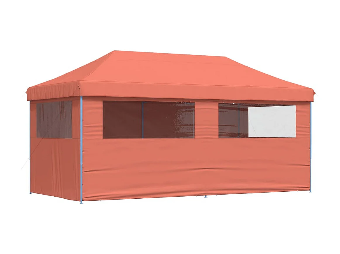 Tente de réception pliable escamotable avec 4 parois latérales