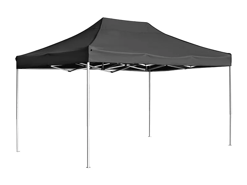 Tente de réception pliable Aluminium 4,5x3 m Anthracite
