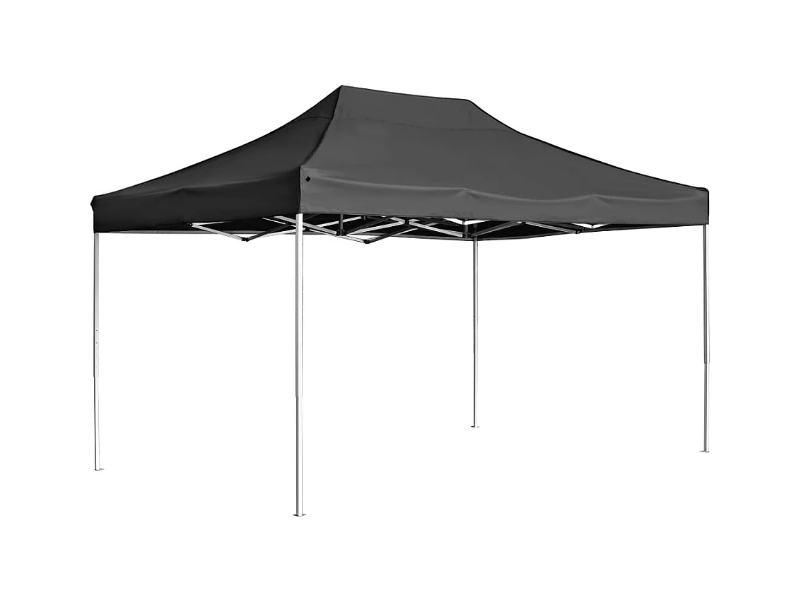 Tente de réception pliable Aluminium 4,5x3 m Anthracite