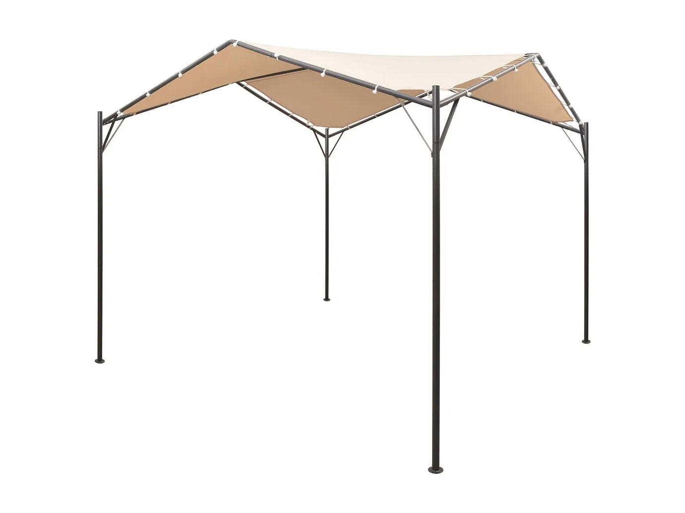 Chapiteau tente 3 x 3 m Acier Beige