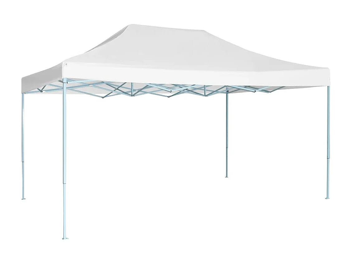 Gazebo Professionale Pieghevole 3x4m Acciaio Bianco