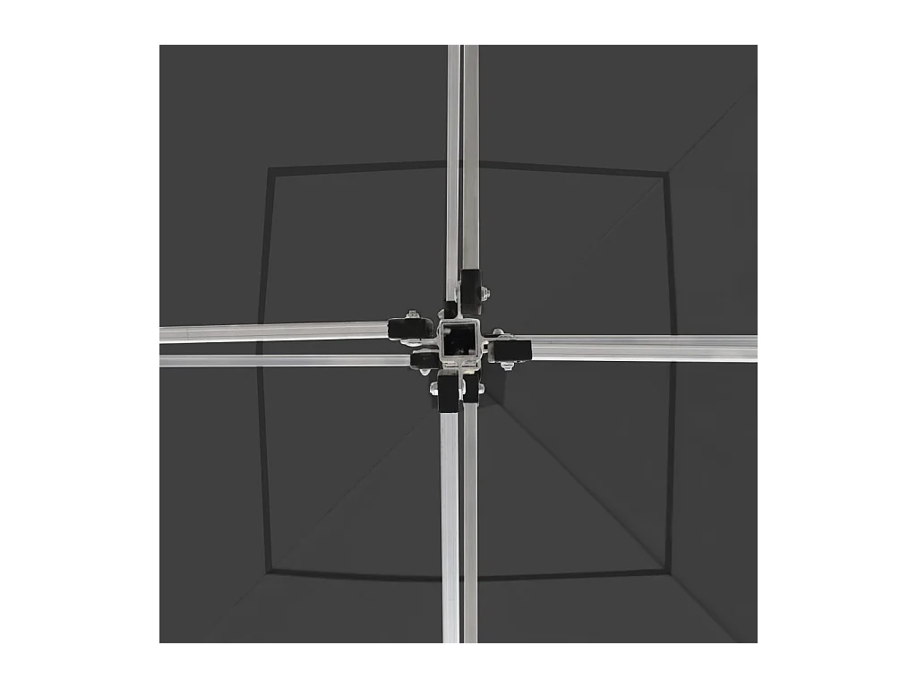 Profi-Partyzelt Faltbar Aluminium 2x2 m Anthrazit