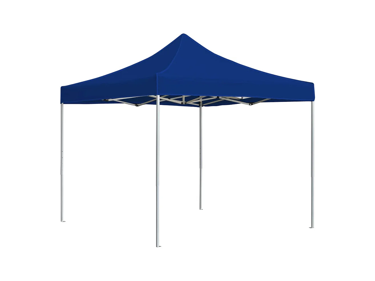 Partytent professioneel inklapbaar 2x2 m aluminium blauw