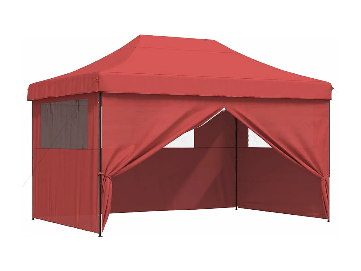 Tente de réception pliable escamotable avec 4 parois latérales