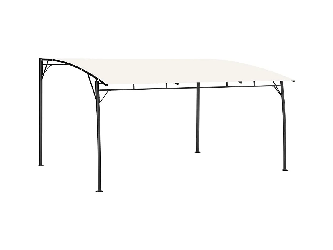 Auvent pare-soleil de jardin 4x3x2,55 m Crème