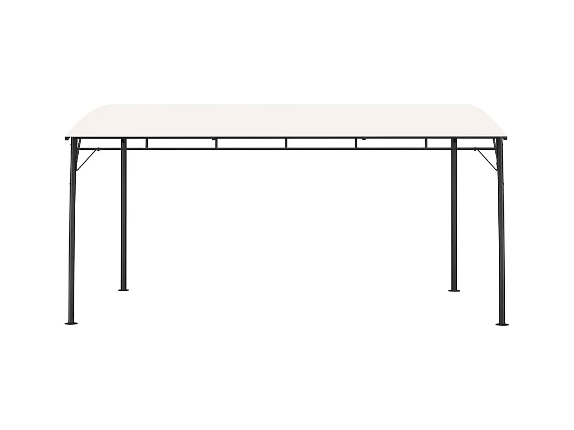 Toldo parasol de jardín color crema 4x3x2,55 m