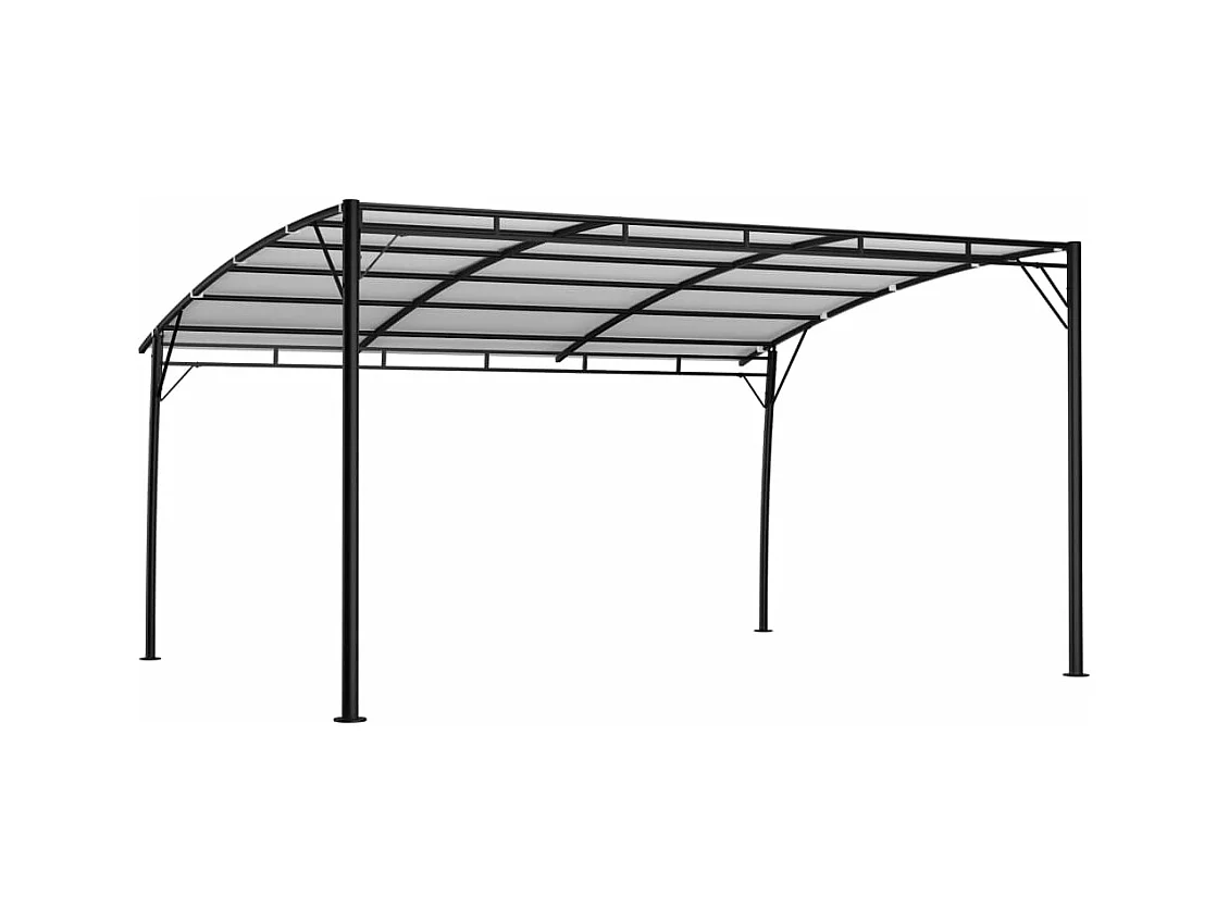 Toldo parasol de jardín color crema 4x3x2,55 m