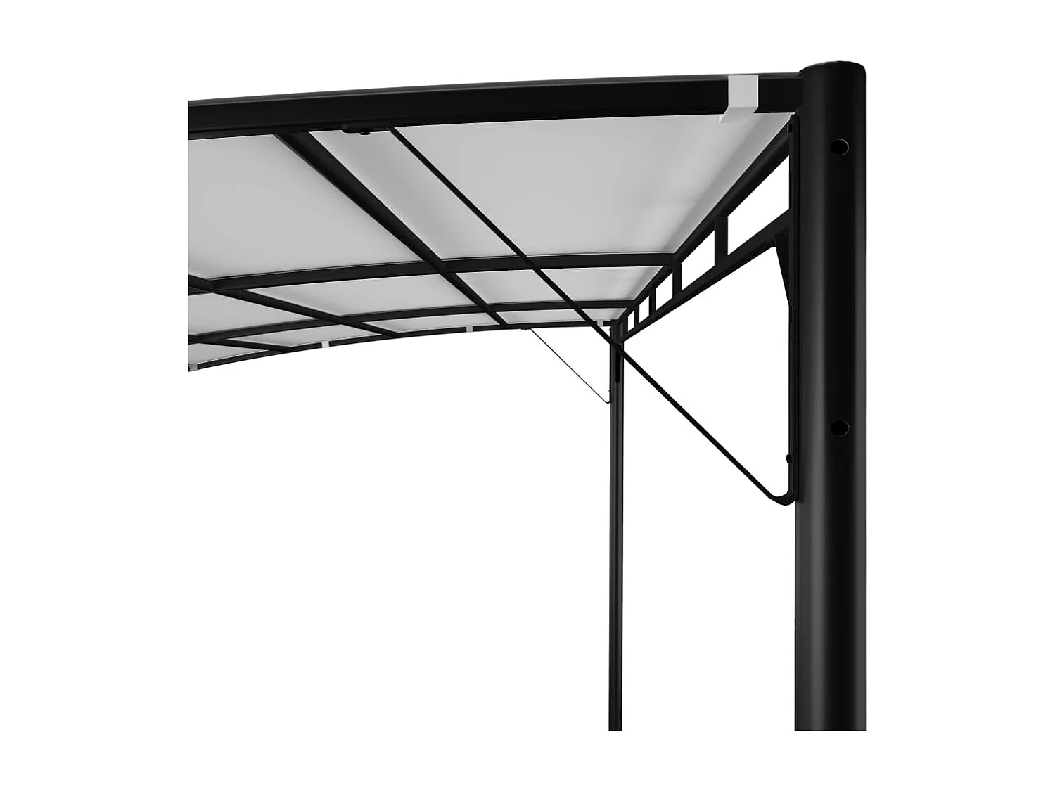 Garten-Sonnenschutz 4x3x2,55 m Cremeweiß