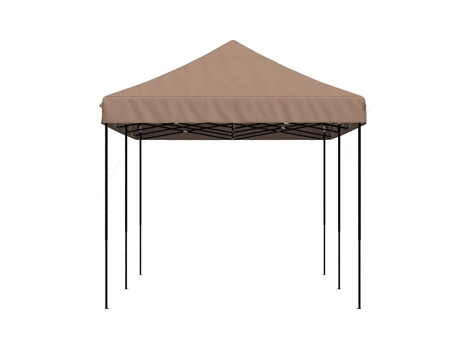 Tente de réception pliable escamotable marron 580x292x315 cm