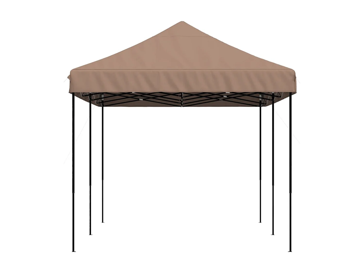 Tente de réception pliable escamotable marron 580x292x315 cm