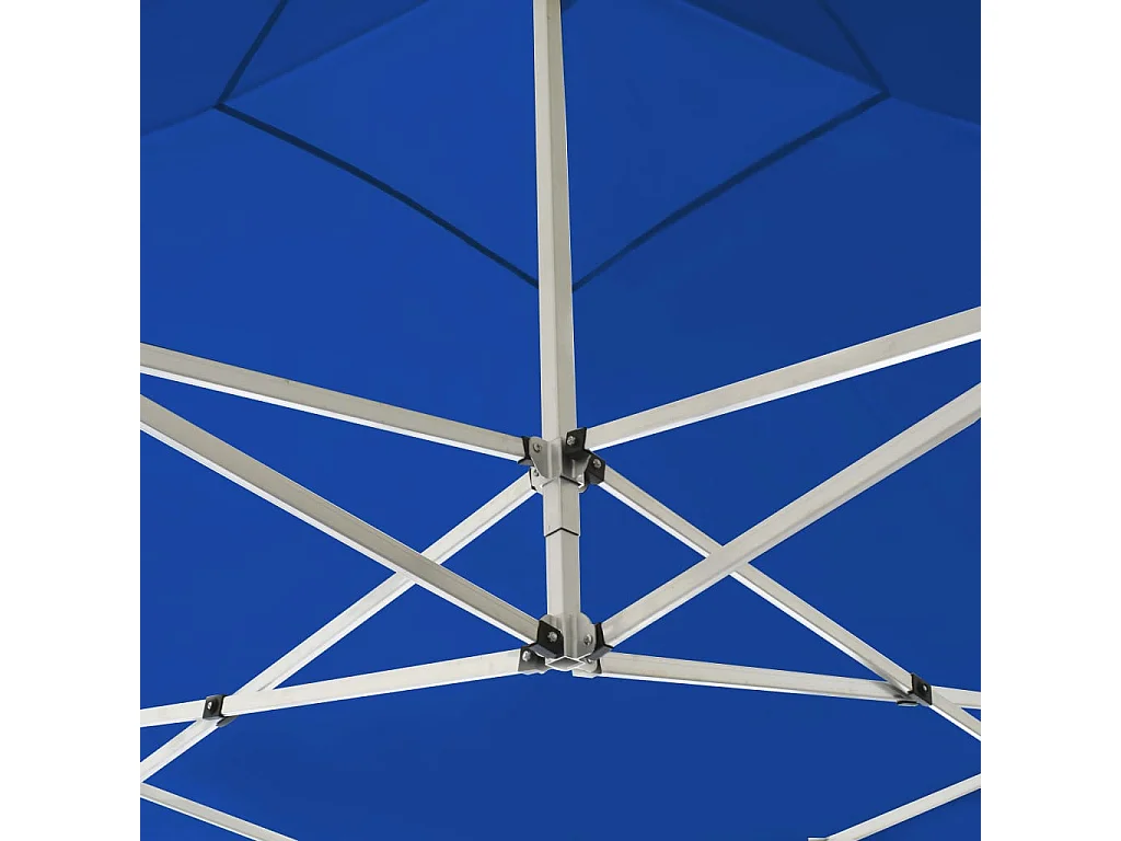 Tente de réception pliable avec parois Aluminium 2x2 m Bleu