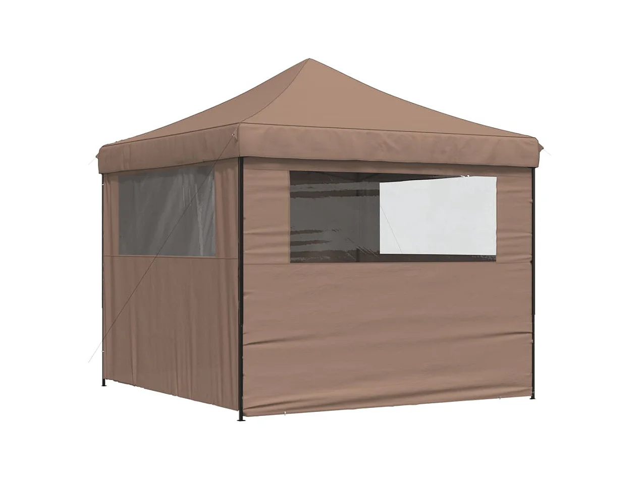 Tente de réception pliable escamotable avec 4 parois latérales