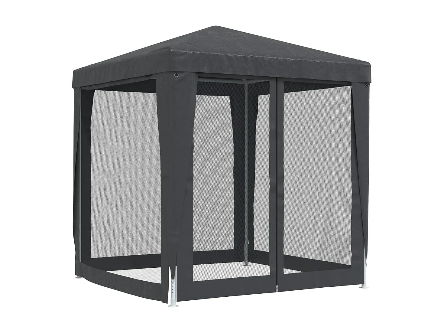 Tente de fête avec 4 parois latérales en maille Anthracite 2x2m
