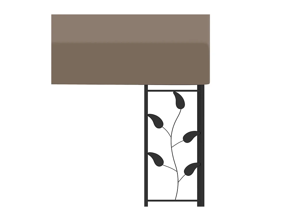 Cenador con montaje en la pared gris taupe 3x3x2,5 m