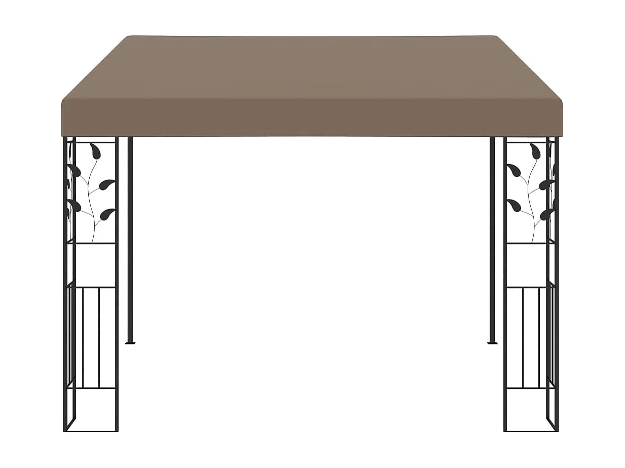 Belvédère mural 3x3x2,5 m Taupe