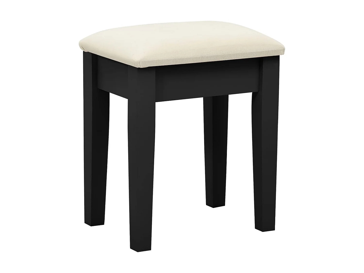 Toeletta e sgabello Nero 65x36x128 cm MDF in legno di Paulownia