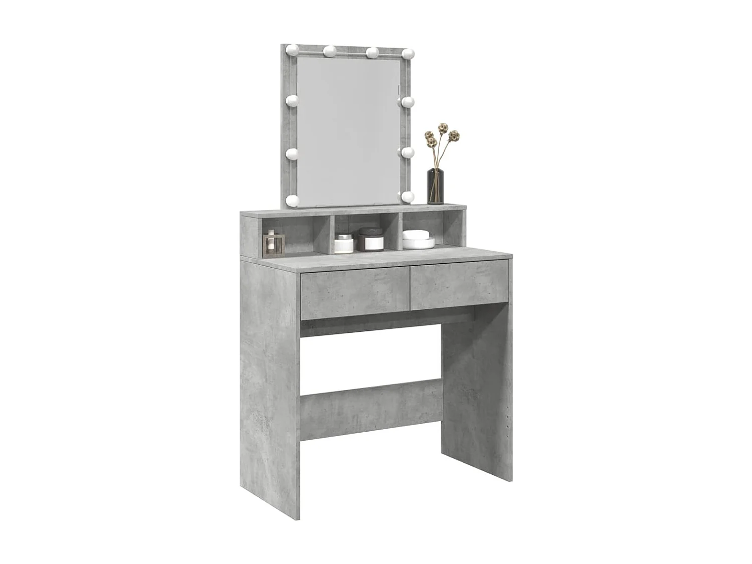 Toletta con LED grigio cemento 80x41x144,5 cm