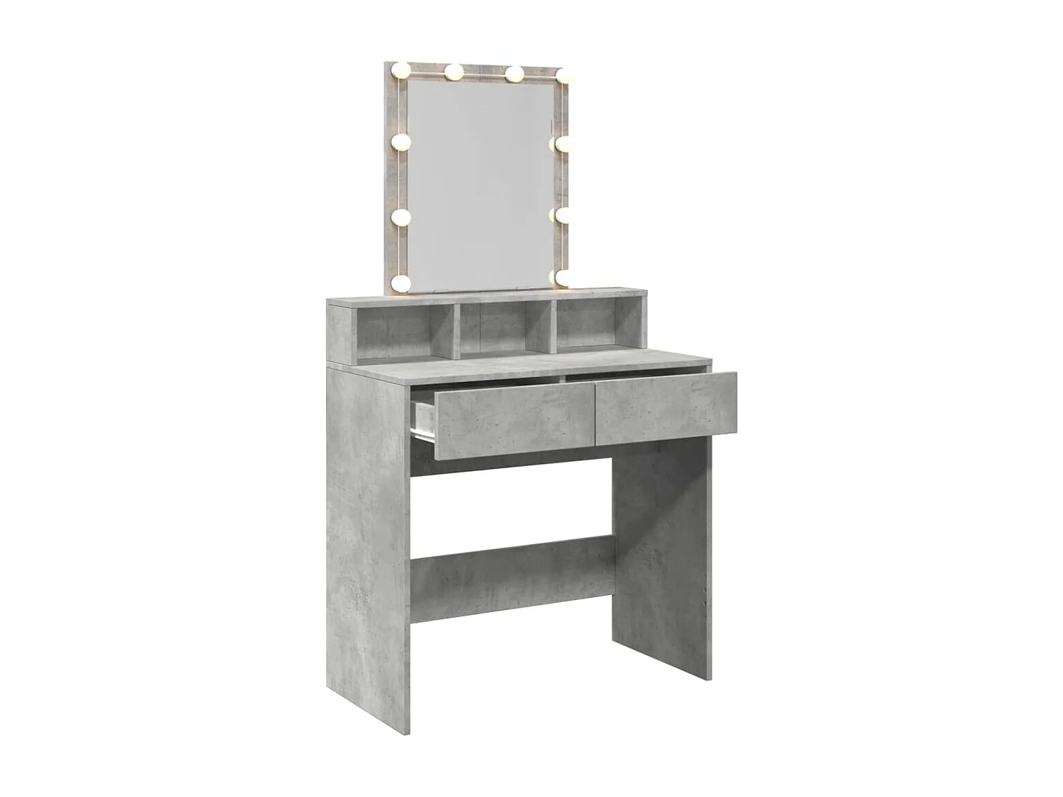 Toletta con LED grigio cemento 80x41x144,5 cm