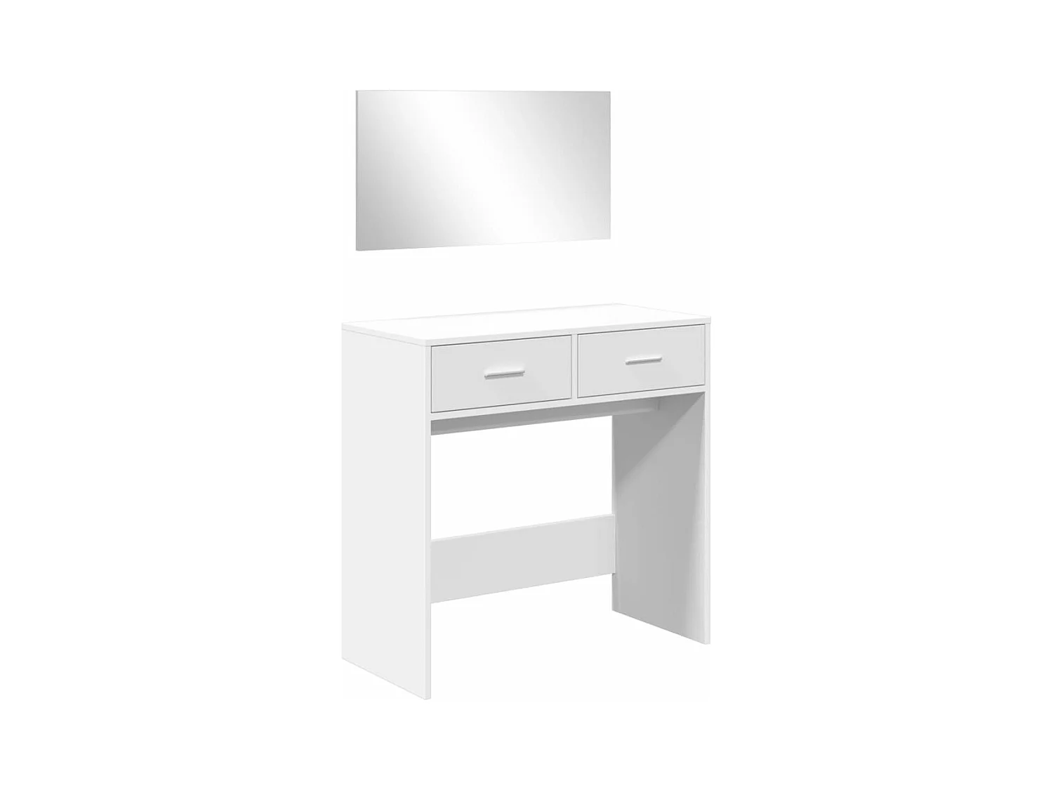 Coiffeuse avec miroir blanc 80x39x80 cm