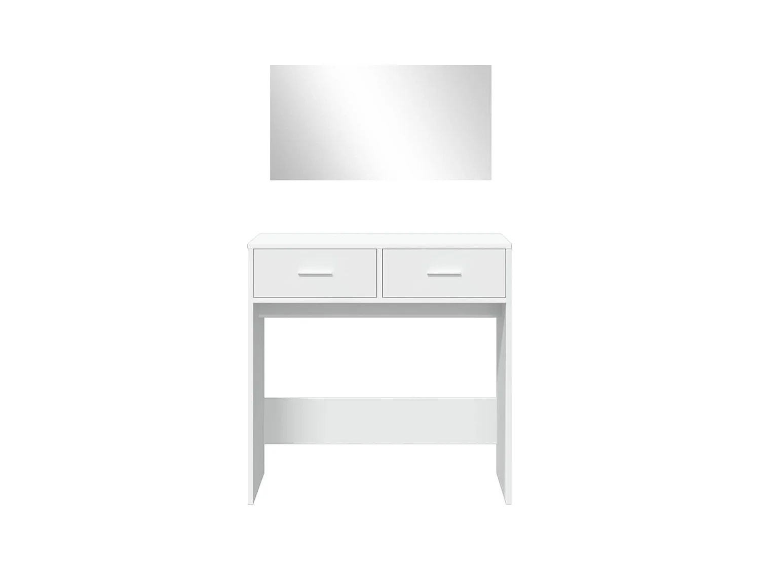 Coiffeuse avec miroir blanc 80x39x80 cm