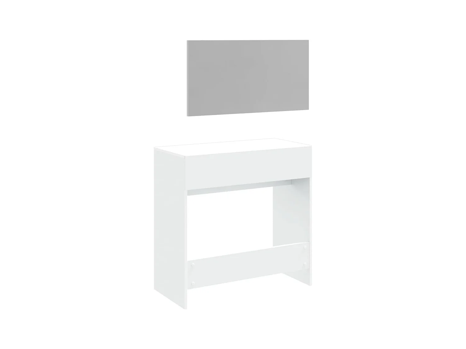 Coiffeuse avec miroir blanc 80x39x80 cm