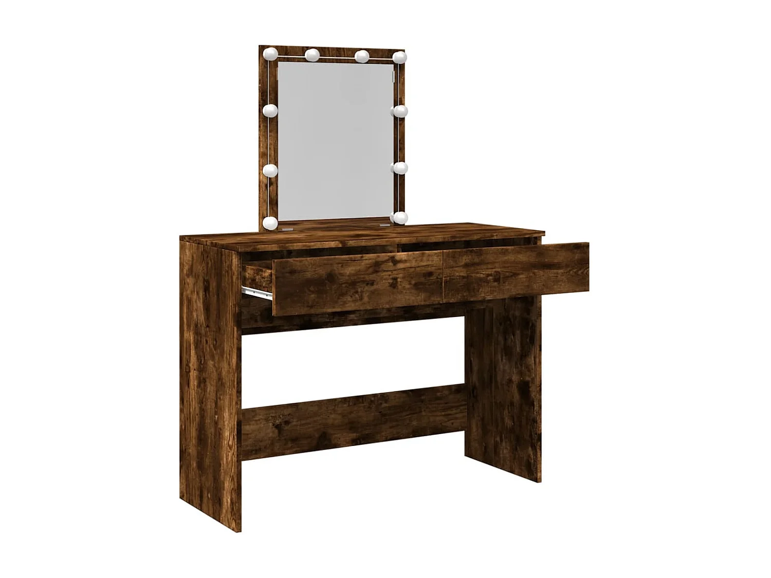 Toeletta con LED rovere affumicato 100x40x130 cm