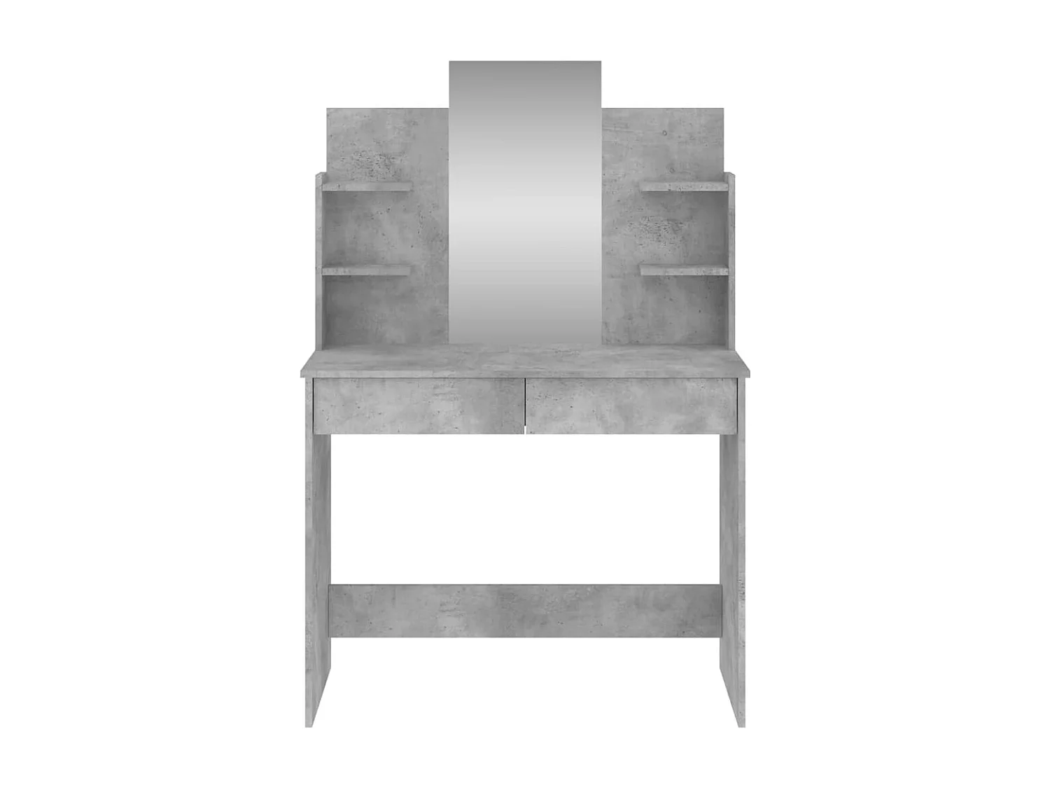 Tocador con espejo gris cemento 96x39x142 cm