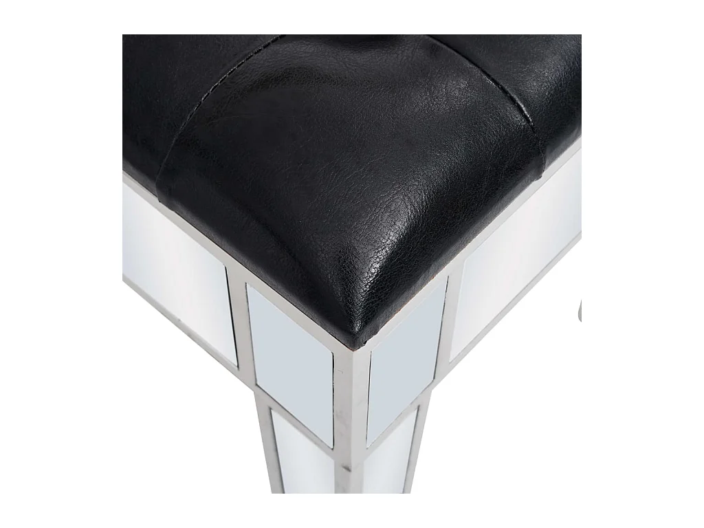 Spiegel-Schminktisch mit MDF- und Glashocker