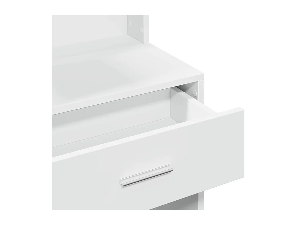 Coiffeuse avec armoire blanc 80x35x132 cm