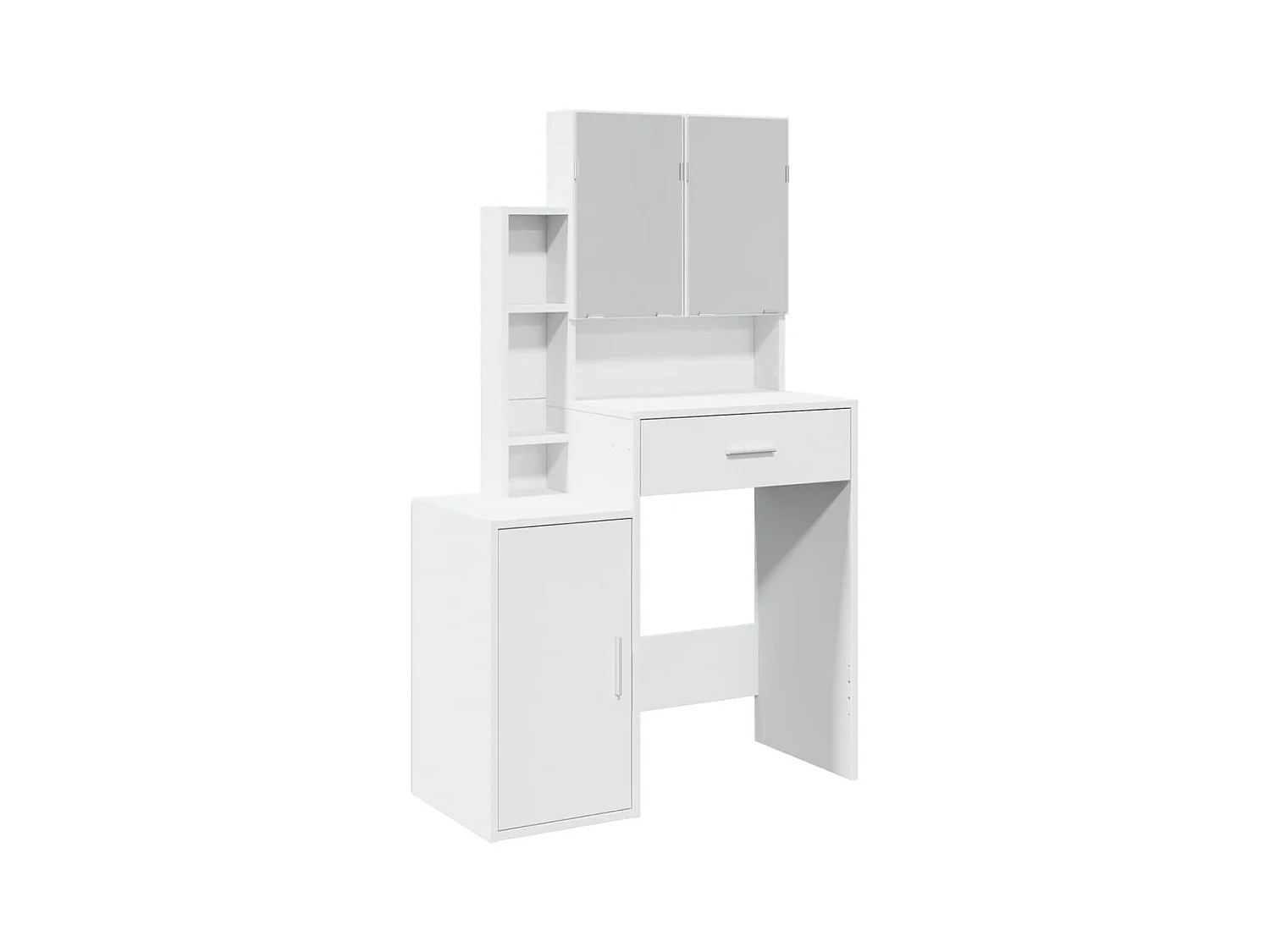 Coiffeuse avec armoire blanc 80x35x132 cm