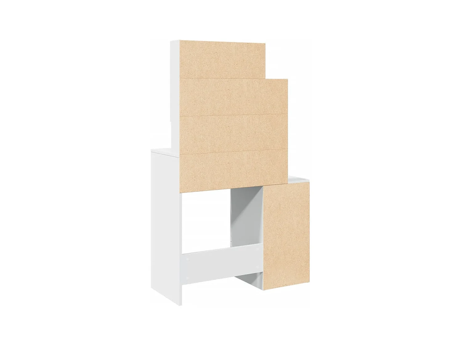 Coiffeuse avec armoire blanc 80x35x132 cm