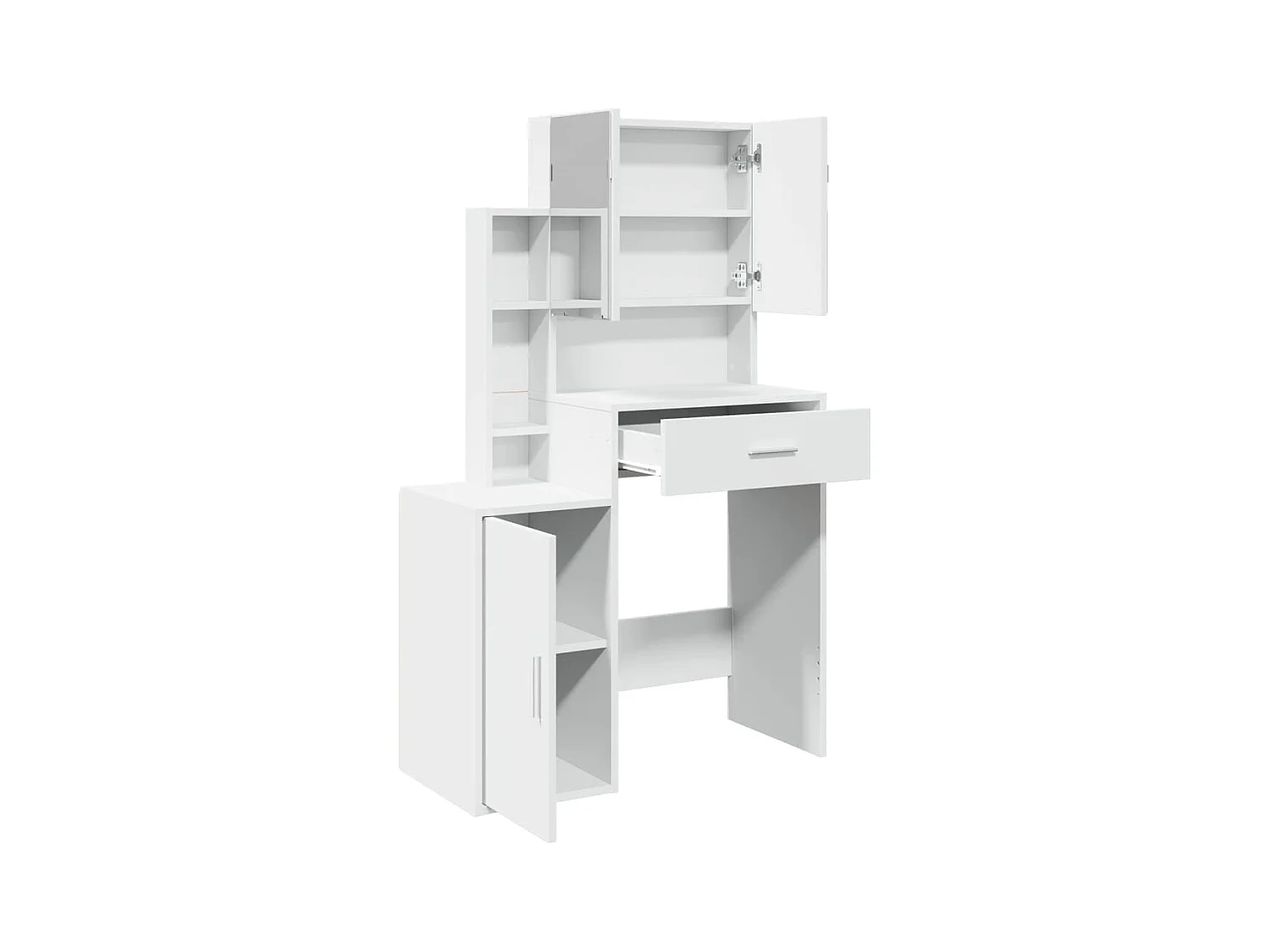 Coiffeuse avec armoire blanc 80x35x132 cm
