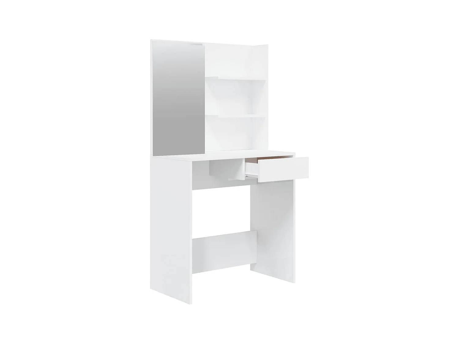 Ensemble de coiffeuse Blanc brillant 74,5x40x141 cm