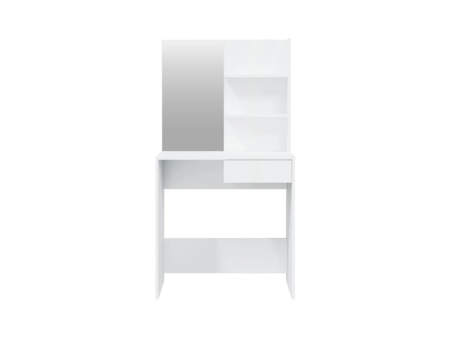 Ensemble de coiffeuse Blanc brillant 74,5x40x141 cm