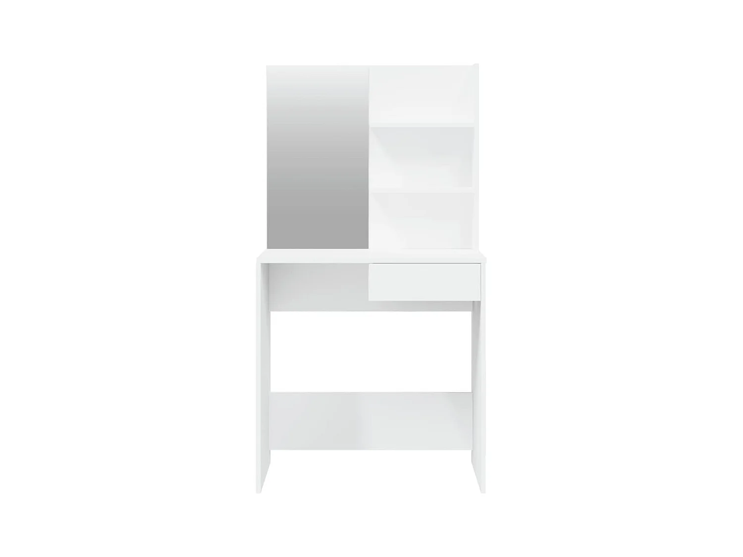 Coiffeuse avec miroir blanc 74,5x40x141 cm