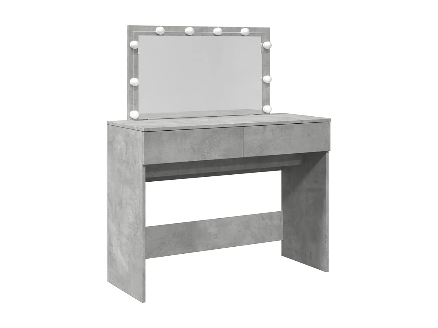 Toucador com LED cinza concreto 100x40x120 cm