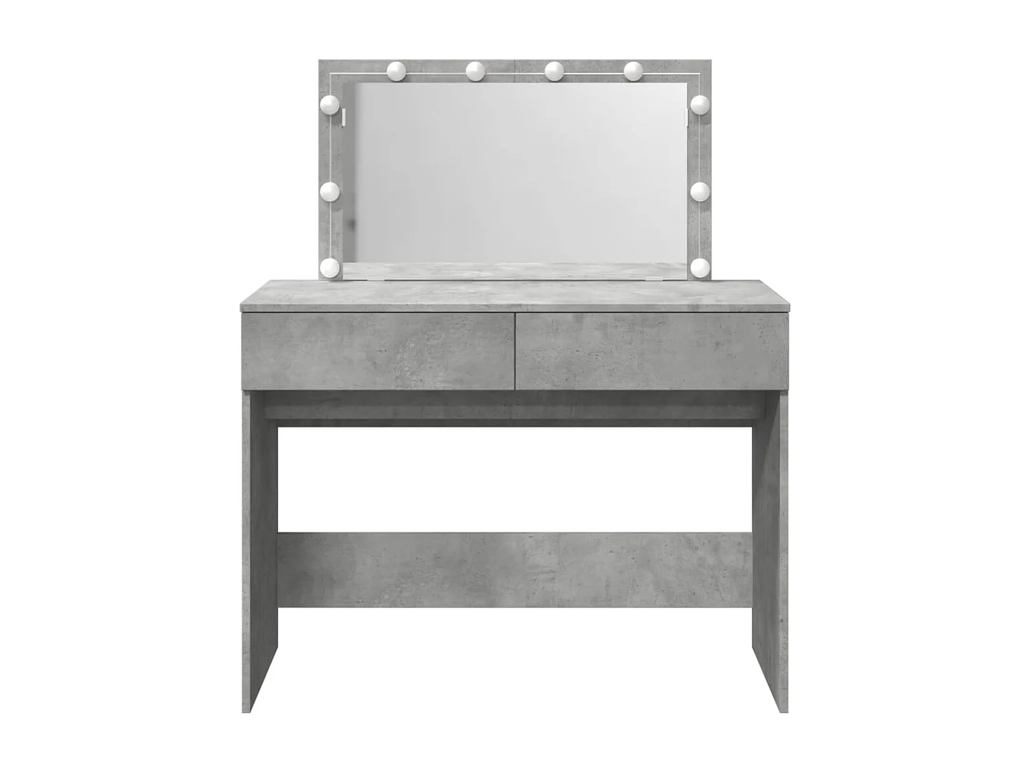 Toucador com LED cinza concreto 100x40x120 cm