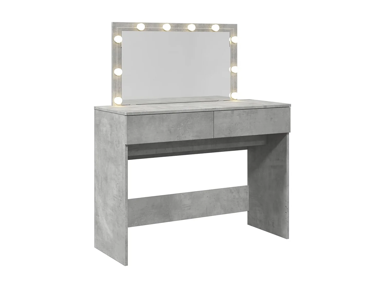 Toucador com LED cinza concreto 100x40x120 cm