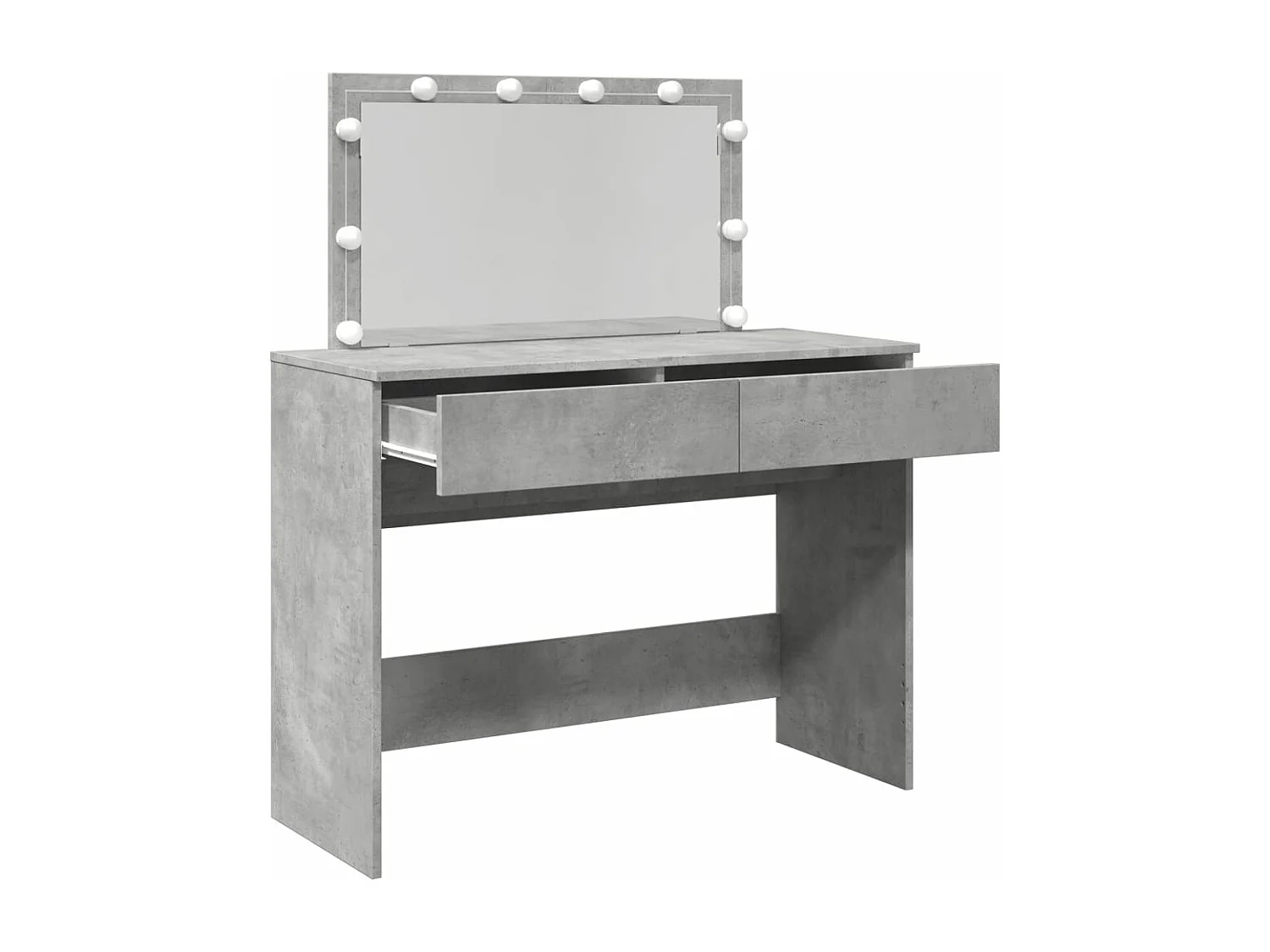 Toucador com LED cinza concreto 100x40x120 cm