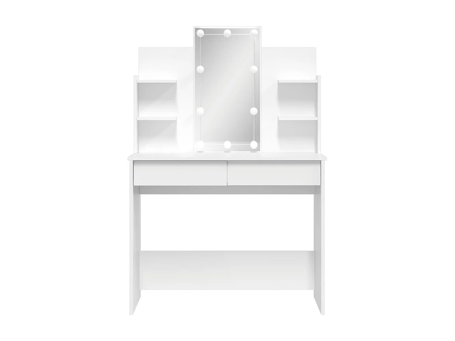 Coiffeuse avec lumières LED blanc 96x40x142 cm