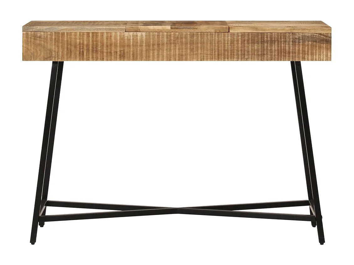 Toletta 105x35x75 cm in legno massello di mango grezzo e ferro