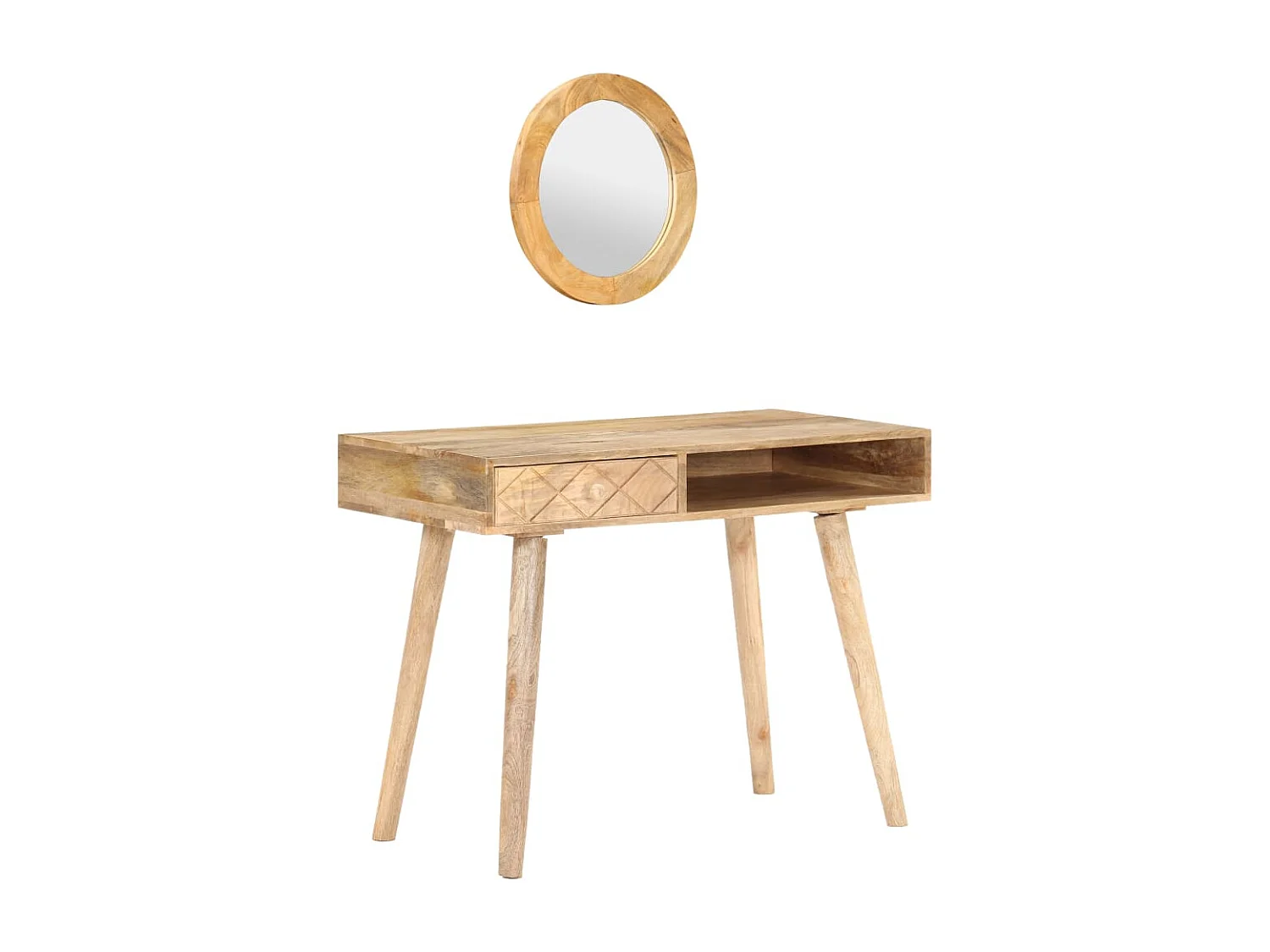 Toeletta 100x50x76 cm Legno massello di mango