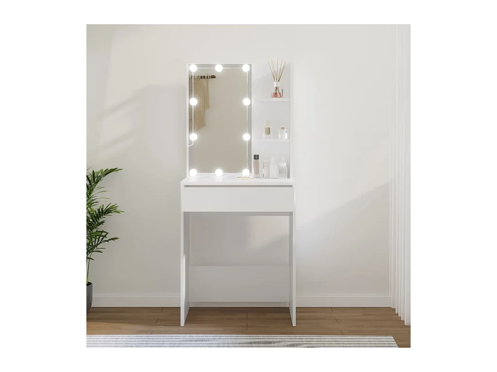 Kaptafel met witte LED 60x40x140 cm