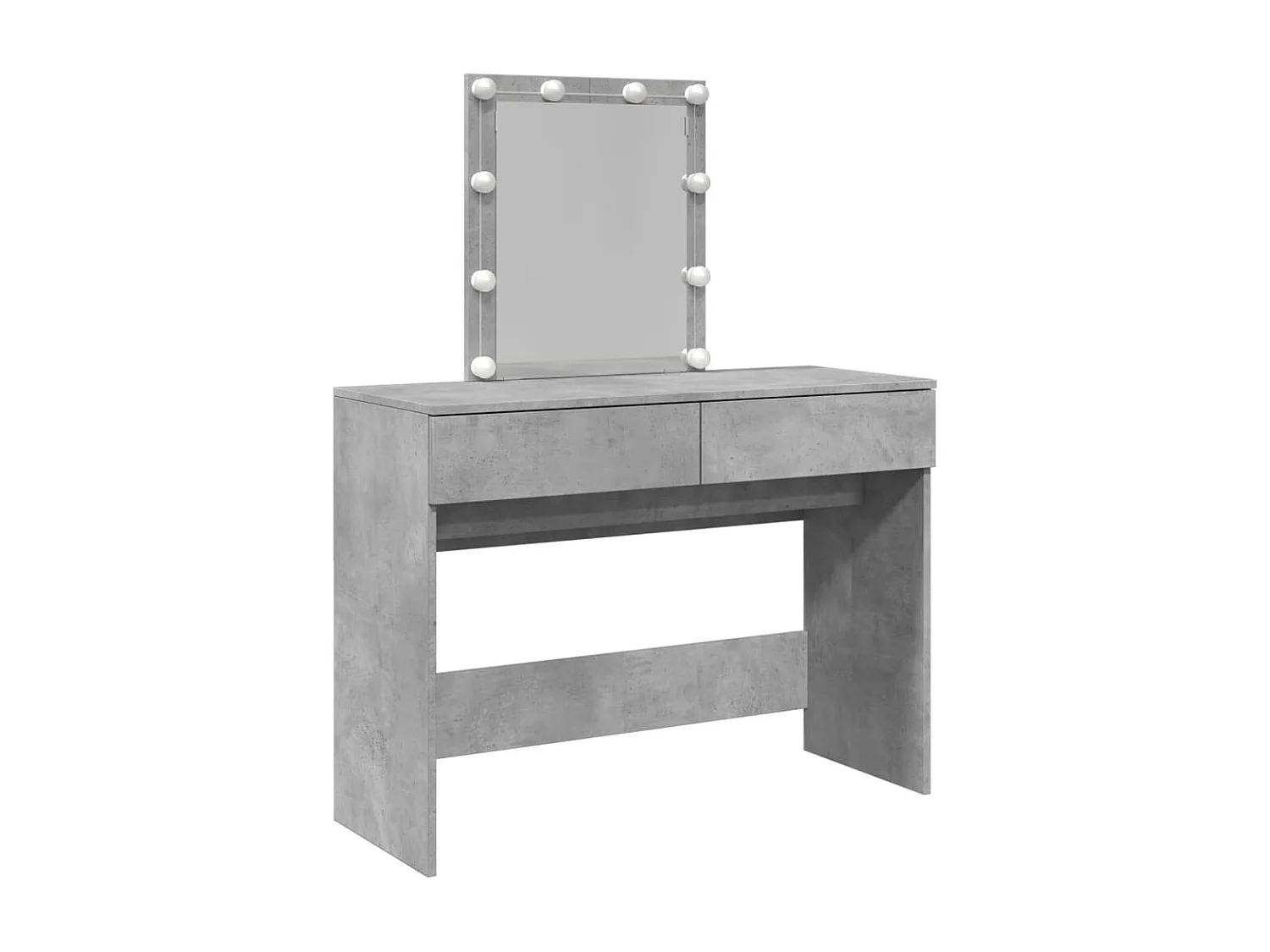 Toilette con LED grigio cemento 100x40x130 cm