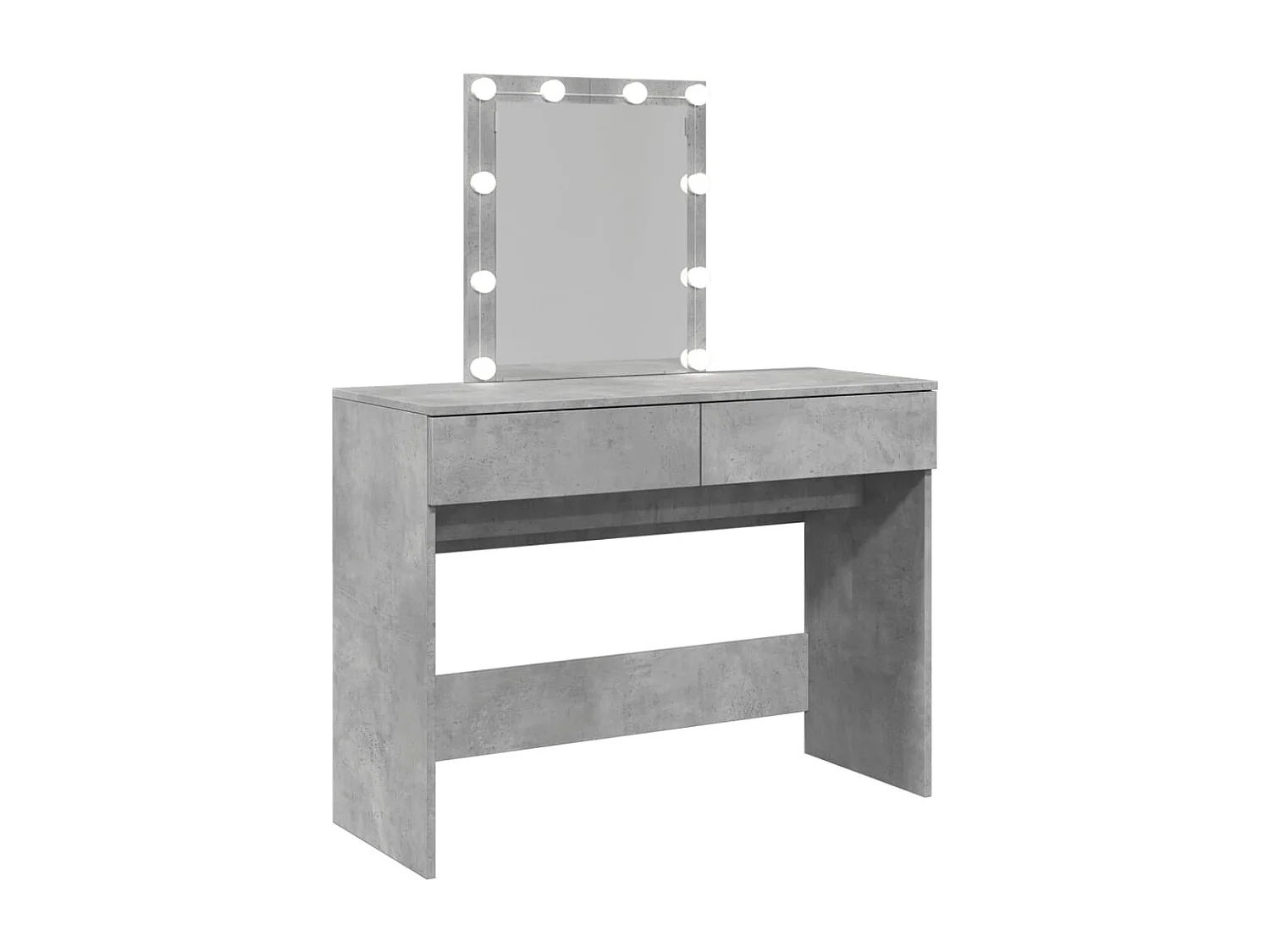 Toilette con LED grigio cemento 100x40x130 cm